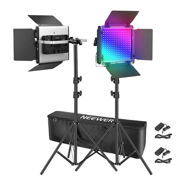 NEEWER 660 PRO RGB LED Studio-Kit, zwei 50W 3200-5600K Lampen + Ständer