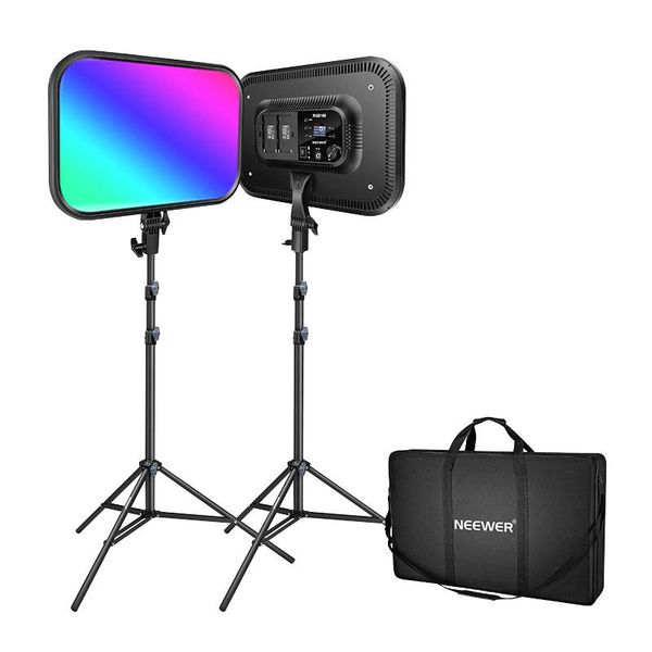 NEEWER RGB168 RGB-LED-Studio-Set, zwei 60 W 2500–8500 K-Lampen + Ständer