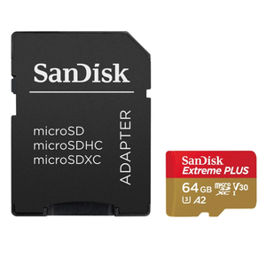 SanDisk Extreme PLUS micro SDXC 64 GB + SD-Adapter UHS-I U8