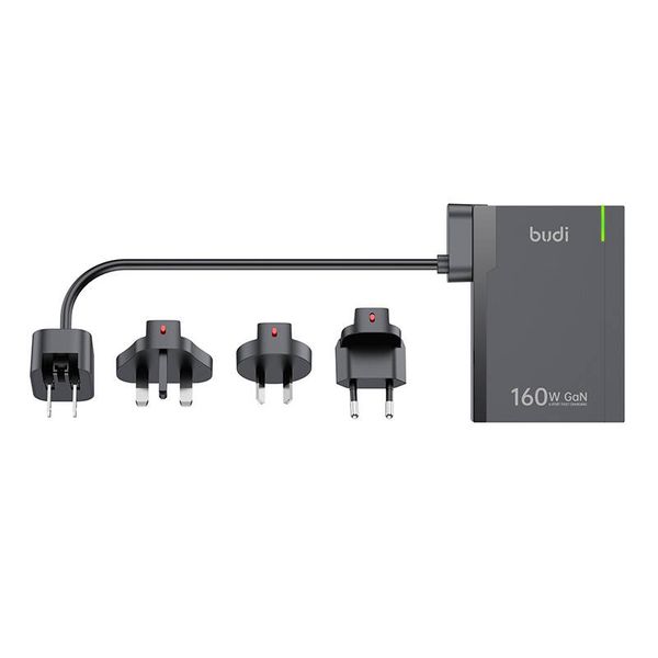 Universelles Netzwerkladegerät Budi 328E USB + USB-C, 18 W + EU/UK/USA-Adapter